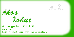 akos kohut business card