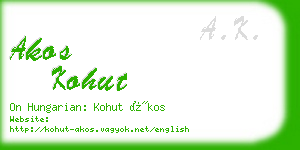 akos kohut business card